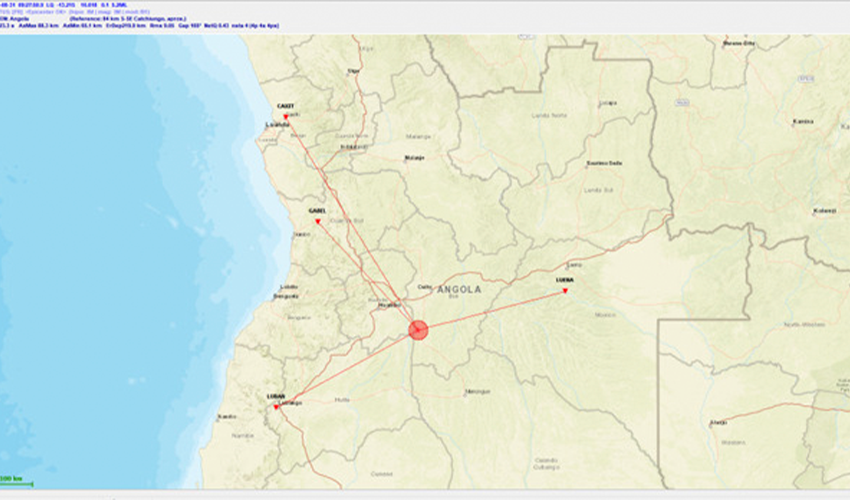 INAMET regista sismo de magnitude 5.2 no Huambo